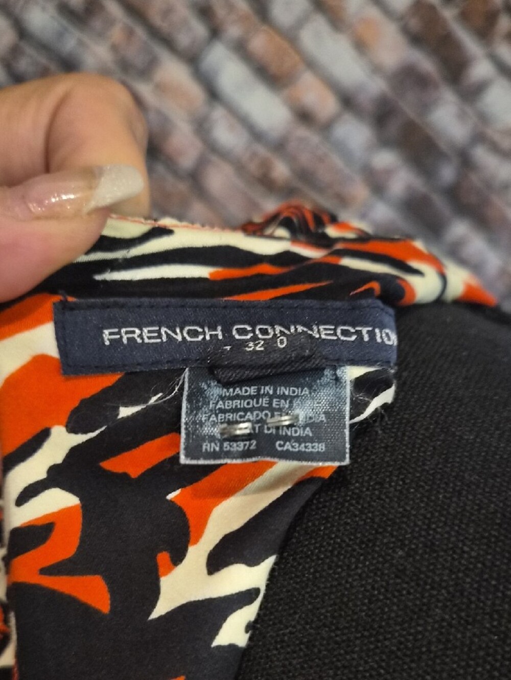 French Connection Red & Black Camo-Print Midi Dress - Picture 2 of 9